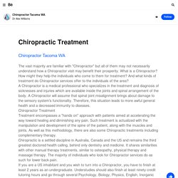 Chiropractor Tacoma WA on Behance