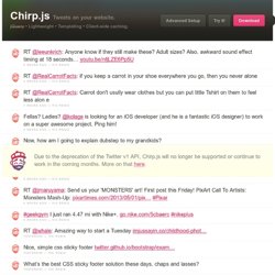 Chirp.js — Tweets on your website, simply.