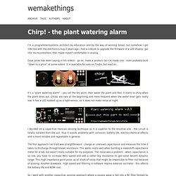 Chirp! - the plant watering alarm