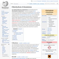 Chlorhydrate d'aluminium