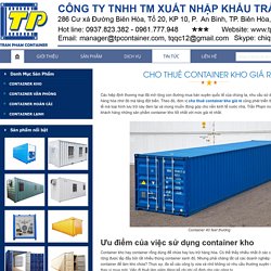 Cho Thuê Container Kho Giá Rẻ