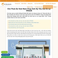 Cho Thuê Áo Vest Nam Chụp Ảnh Kỷ Yếu Giá Rẻ tại TPHCM - KỶ YẾU SÀI GÒN