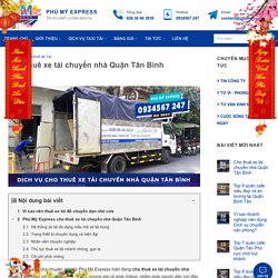 Cho thuê xe tải chuyển nhà Quận Tân Bình