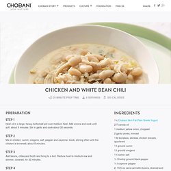 Yogurt - Chicken and White Bean Chili