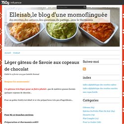 Léger gâteau de Savoie aux copeaux de chocolat