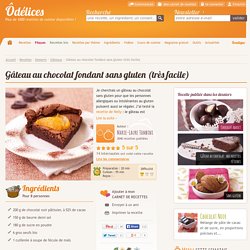 Gâteau au chocolat fondant sans gluten (très facile)