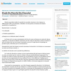 Etude Du Marché Du Chocolat - Note de Recherches - margotBio