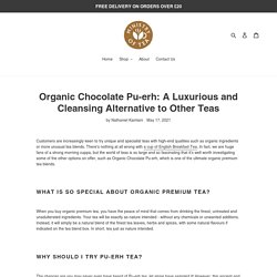 Organic Chocolate Pu-erh: A Luxurious and Cleansing Alternative Teas – Ministry of Tea