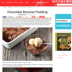 Chocolate Brownie Pudding