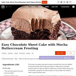 Easy Chocolate Sheet Cake with Mocha Buttercream Frosting Recipe
