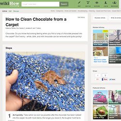 How to Clean Chocolate from a Carpet: 13 Steps
