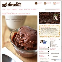 Got Chocolate – Celebrating All Things Chocolate Blog » RECIPE: Dark Chocolate Banana ‘Ice Cream’