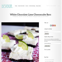 White Chocolate Lime Cheesecake Bars