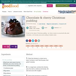 Chocolate & cherry Christmas pudding