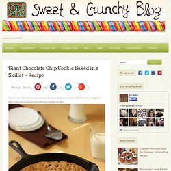 Giant Chocolate Chip Cookie Baked in a Skillet - Recipe (Oh Nuts Blog) - StumbleUpon