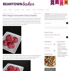 Pink Vegan Chocolate Chip Cookies