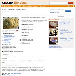 White Chocolate Cashew Cookies Recipes