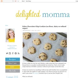 Paleo Chocolate Chip Cookies (no flour, dairy or refined sugar)