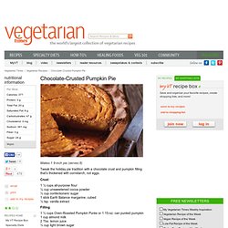 Vegan Chocolate-Crusted Pumpkin Pie