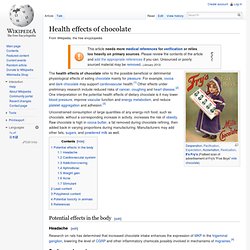 Health effects of chocolate