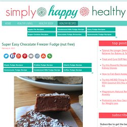 Super Easy Chocolate Freezer Fudge (nut free)