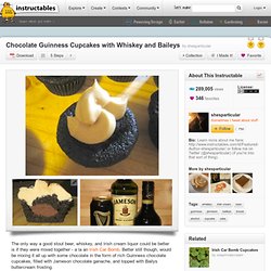 Chocolate Guinness Cupcakes with Whiskey and Baileys