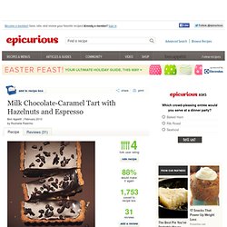 Milk Chocolate-Caramel Tart with Hazelnuts and Espresso Recipe at Epicurious