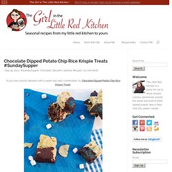 Chocolate Dipped Potato Chip Rice Krispie Treats #SundaySupper