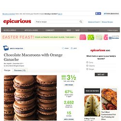 Chocolate Macaroons with Orange Ganache Recipe at Epicurious