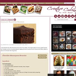 Chocolate Mascarpone Brownies