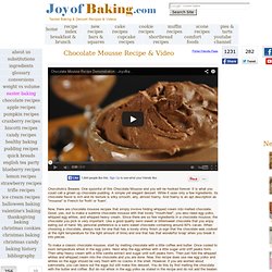 Chocolate Mousse Recipe