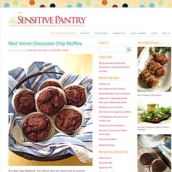 Red Velvet Chocolate Chip Muffins - The Sensitive Pantry - Gluten-free, Egg-free, Dairy-free, & Vegan Recipes