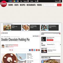 Double Chocolate Pudding Pie Recipe : Ellie Krieger