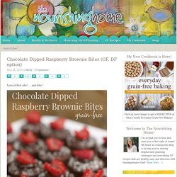Chocolate Dipped Raspberry Brownie Bites (GF, DF option)