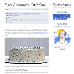 Mint Chocolate Chip Cake - Semisweetie, A geeky baking and recipe blog