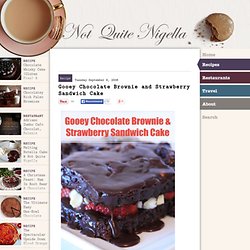 Recipe: Gooey Chocolate Brownie & Strawberry Sandwich cake