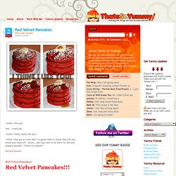 Red Velvet Pancakes - ThatsSoYummy.com