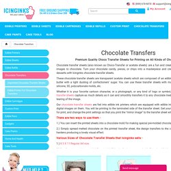Icinginks custom printable chocolate transfer paper is hygienic and FDA approved and can be consumed by all. Print any design on the chocolate sheets.