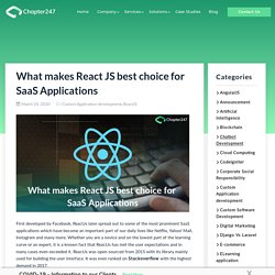 What makes React JS best choice for SaaS Applications