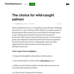 The choice for wild-caught salmon