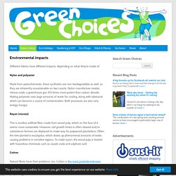 Green Choices - Environmental impacts of clothing