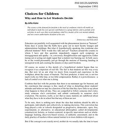 Choices for Children