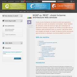 SOAP vs. REST : choisir la bonne architecture web services - Clever Link - Veille - Clever Age