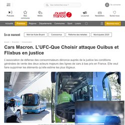 Cars Macron. L’UFC-Que Choisir attaque Ouibus et Flixbus en justice