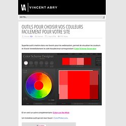 Outils pour choisir vos couleurs facilement pour votre site