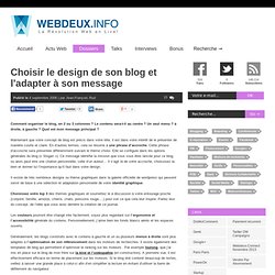 Choisir le design de son blog et l’adapter à son message