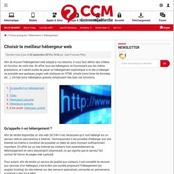 Choisir un hébergeur gratuit ou payant - CommentCaMarche