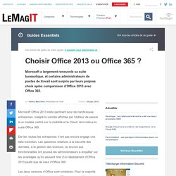 Choisir Office 2013 ou Office 365 ?