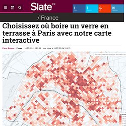Choisissez où boire un verre en terrasse à Paris avec notre carte interactive