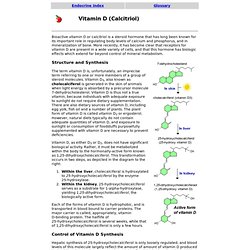 Vitamin D (Cholecalciferol, Calcitriol)